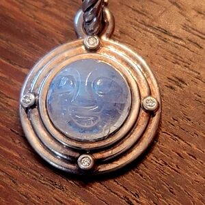 David Yurman Moonstone Man In The Moon Pendant/Enhancer